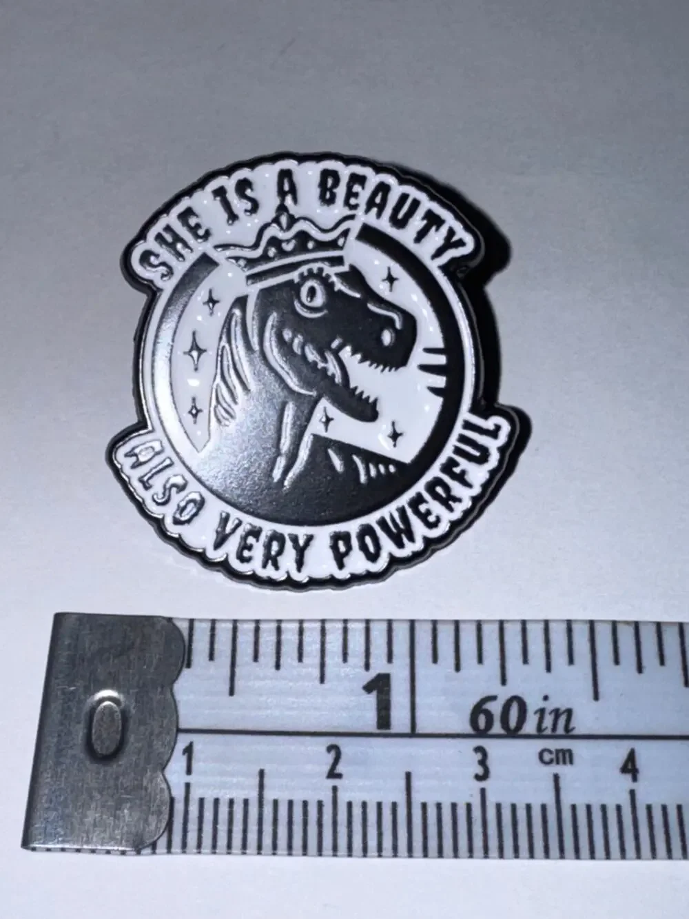 She is a Beauty also Very Powerful Princess Dinosaur Pin Brooch